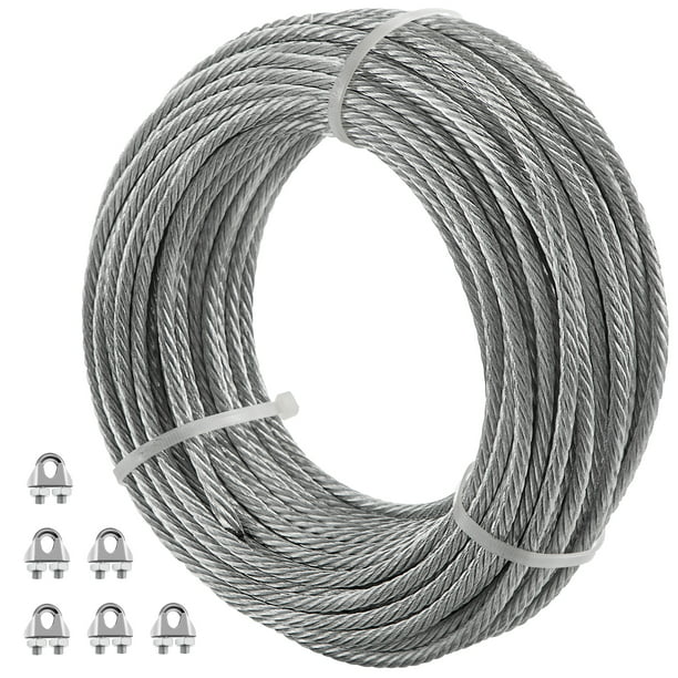 3/16" x 250 FT Stainless Steel Aircraft Cable 7x19 Type 316 Marine Rope Fence